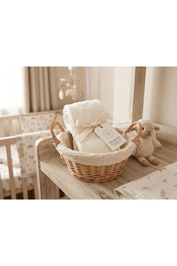 Детские колготки для девочек хлопковые с принтом Nimini Kids, Cream-Heart