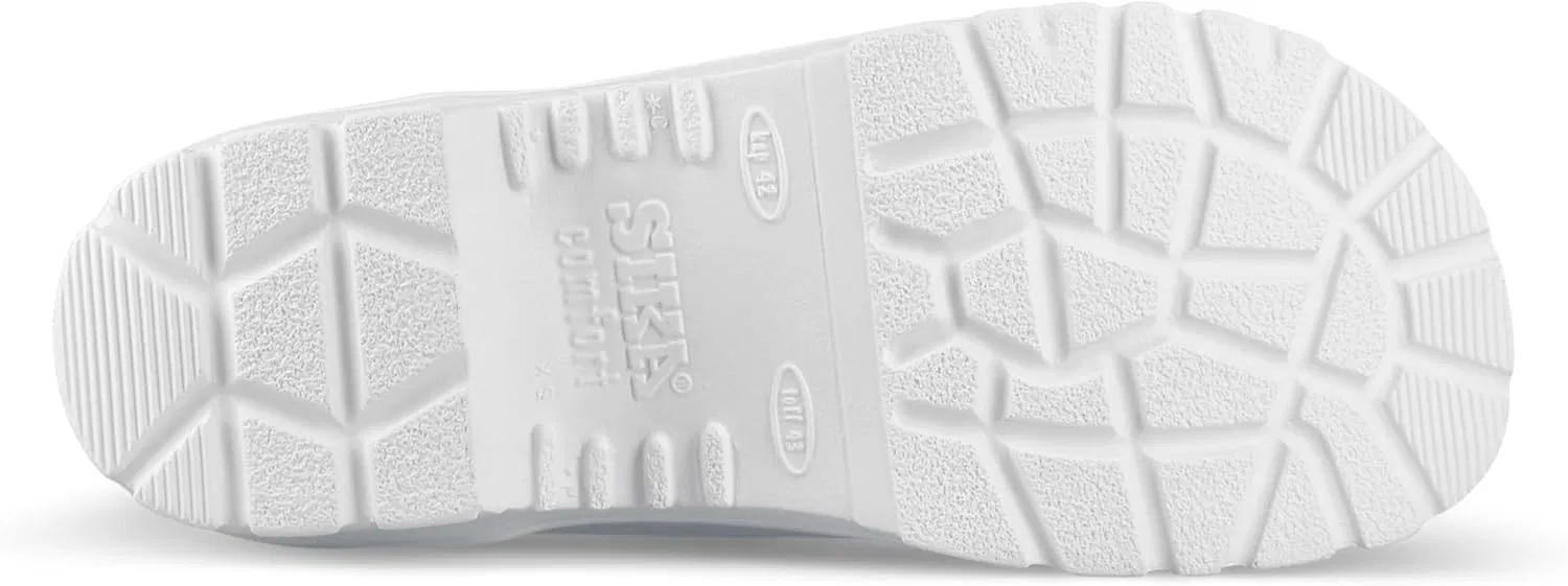 Сабо SIKA Komfort Unisex-Freizeitclogs, Schuhe mit breitem Holzfußbett, rutschfeste, Stoßdämpfende PU-Sohle, Permair-Leder, Strapazierfähige Geschlossene Сабо для работы и общего комфорта, White — фото 4