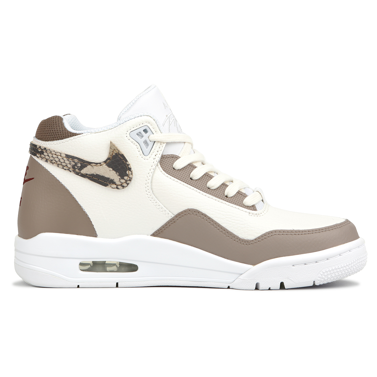 Nike Кроссовки баскетбольные Mid top Vintage Flight Legacy Abrasion Resistant Slip Resistant Unisex White Brown — фото 3