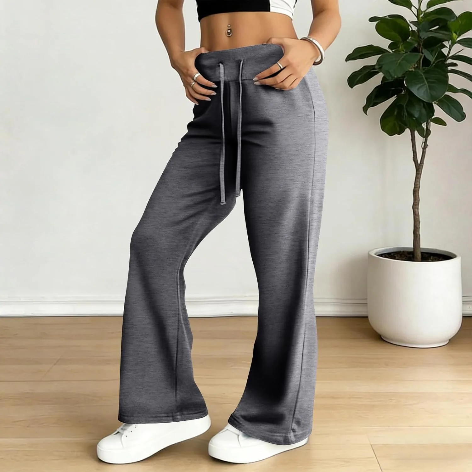 Широкие штаны для йоги для женщин Gym Bootcut с мягким контролем живота — фото 3