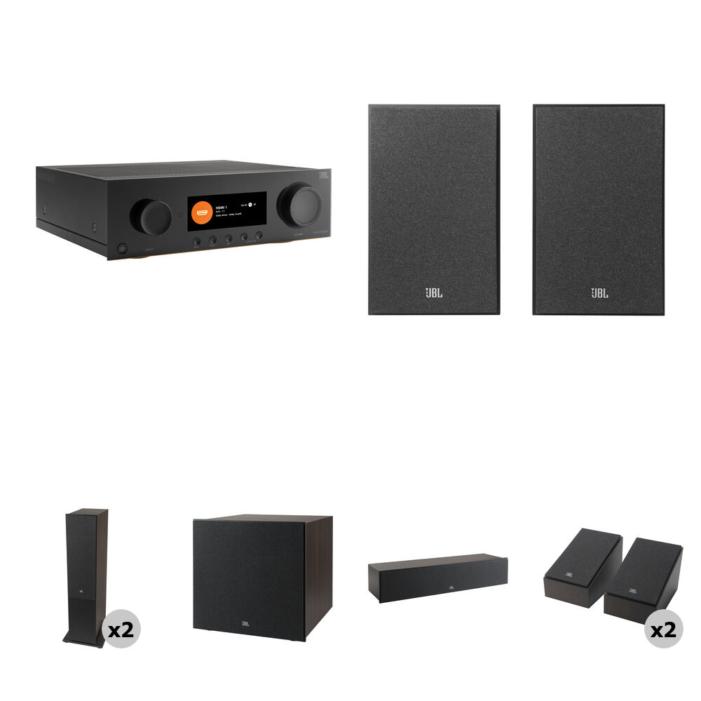 

Комплект из 9.2-канального A/V-ресивера JBL MA9100HP и акустики Atmos Surround Sound 5.1.4 (эспрессо/черный)