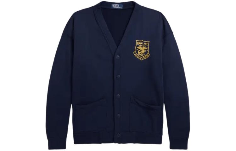 Кардиган с V-образным вырезом и длинными рукавами Polo Ralph Lauren, marine синий — фото 3