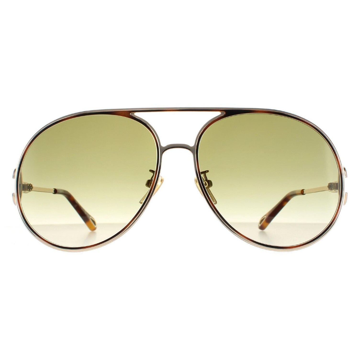 

Солнцезащитные очки Aviator Gold Havana Green Gradient CH0145S Chloe, золото