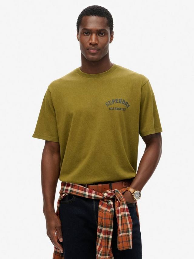 

Свободная футболка с татуировкой neo trad Superdry, цвет Fir Green
