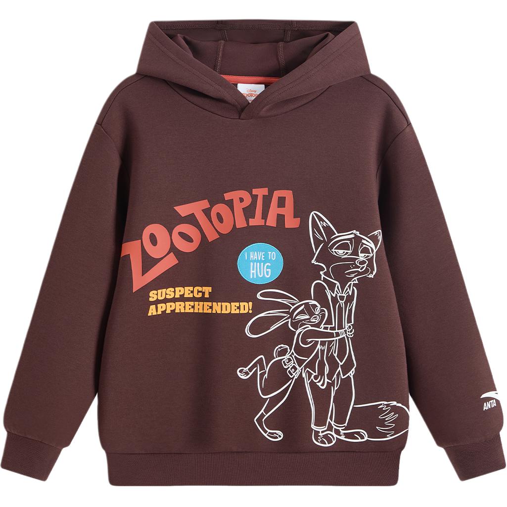 

Детская толстовка с капюшоном средней плотности ткани Anta, tea коричневый umber