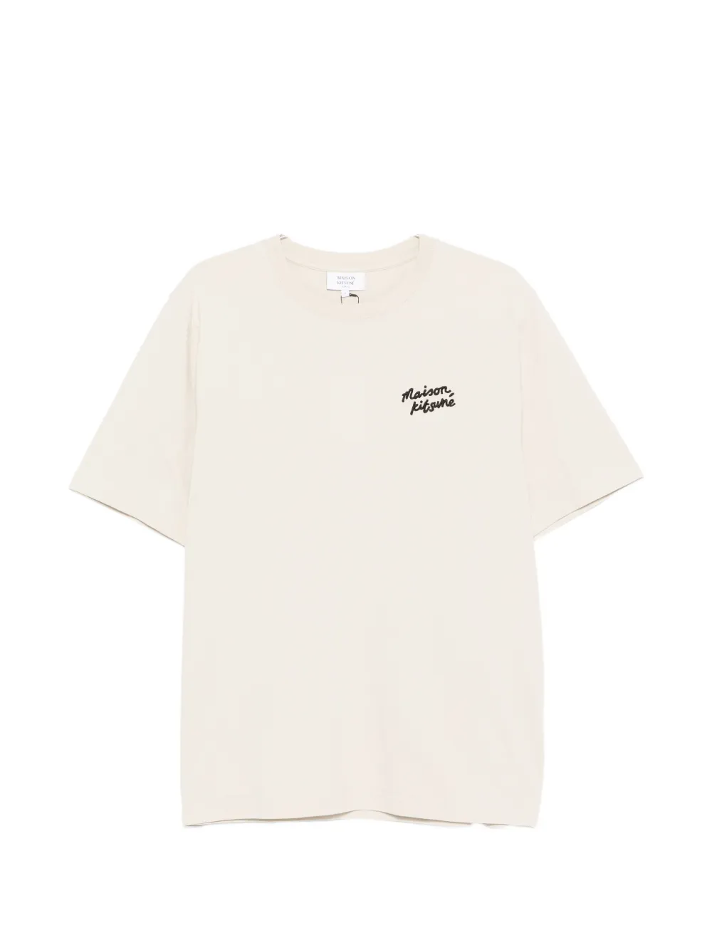 

Футболка с вышивкой Maison Kitsune, бежевый