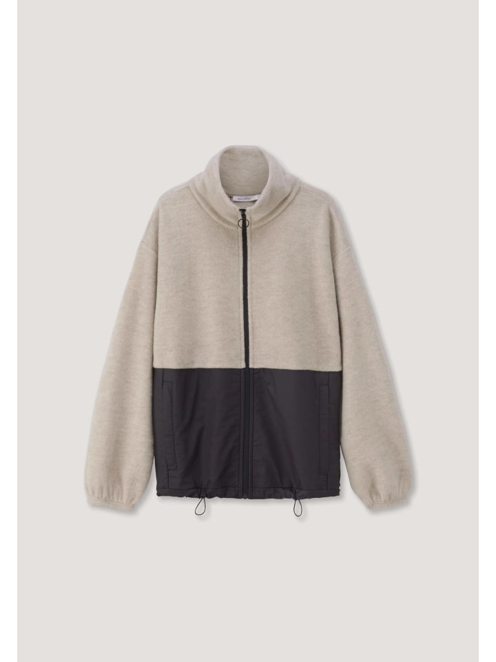 

Куртка из шерстяного флиса цвета дюны Hessnatur