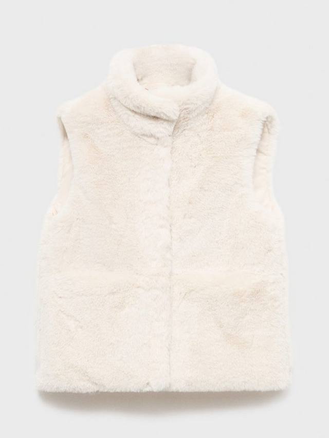 

Детский безрукавный жилет Canela из искусственного меха Mango, Light Beige