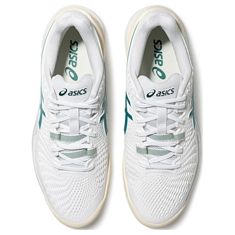 Кроссовки Asics Gel-Resolution 9 Tennis Shoes Men Low-top White/green, зеленый — фото 4