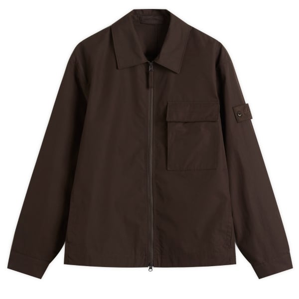 

Куртка-Рубашка Ghost из хлопчатобумажной ткани, защищающая от непогоды Stone Island, темно-коричневый