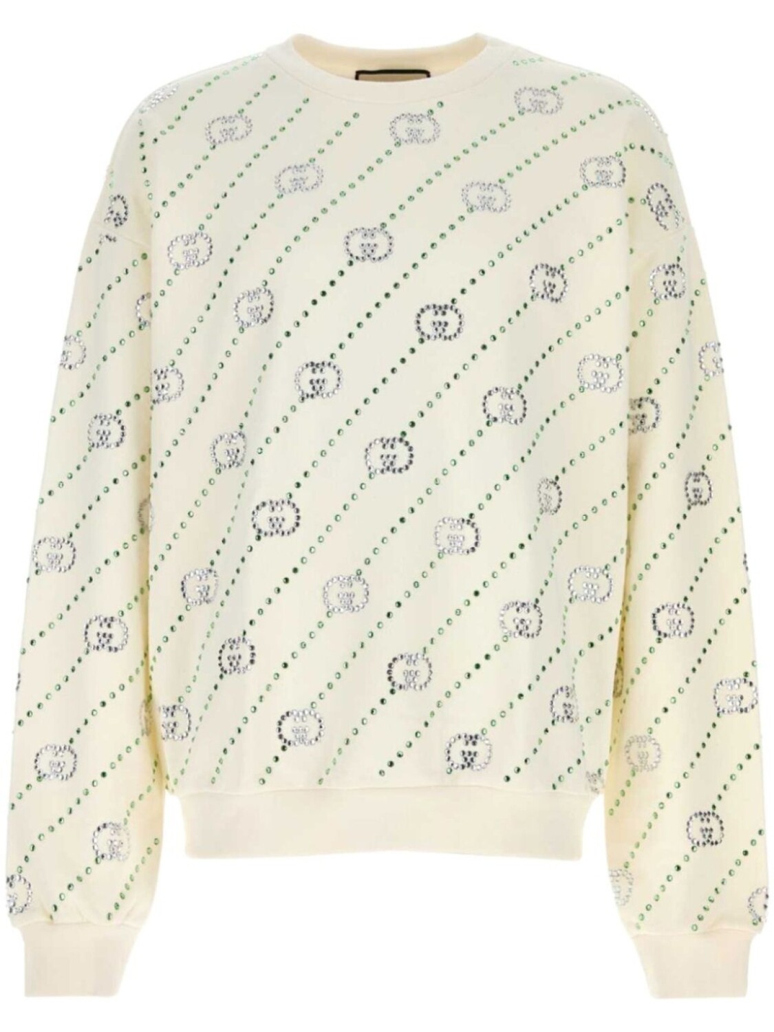 

Gucci полосатая толстовка Interlocking G-crystal, нейтральный цвет