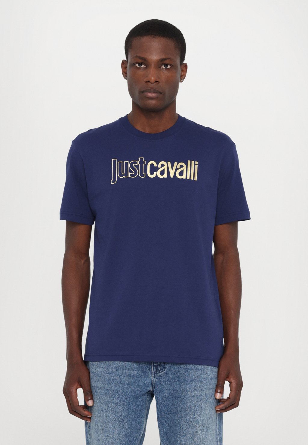 

Футболка с принтом LOGO Just Cavalli, синий