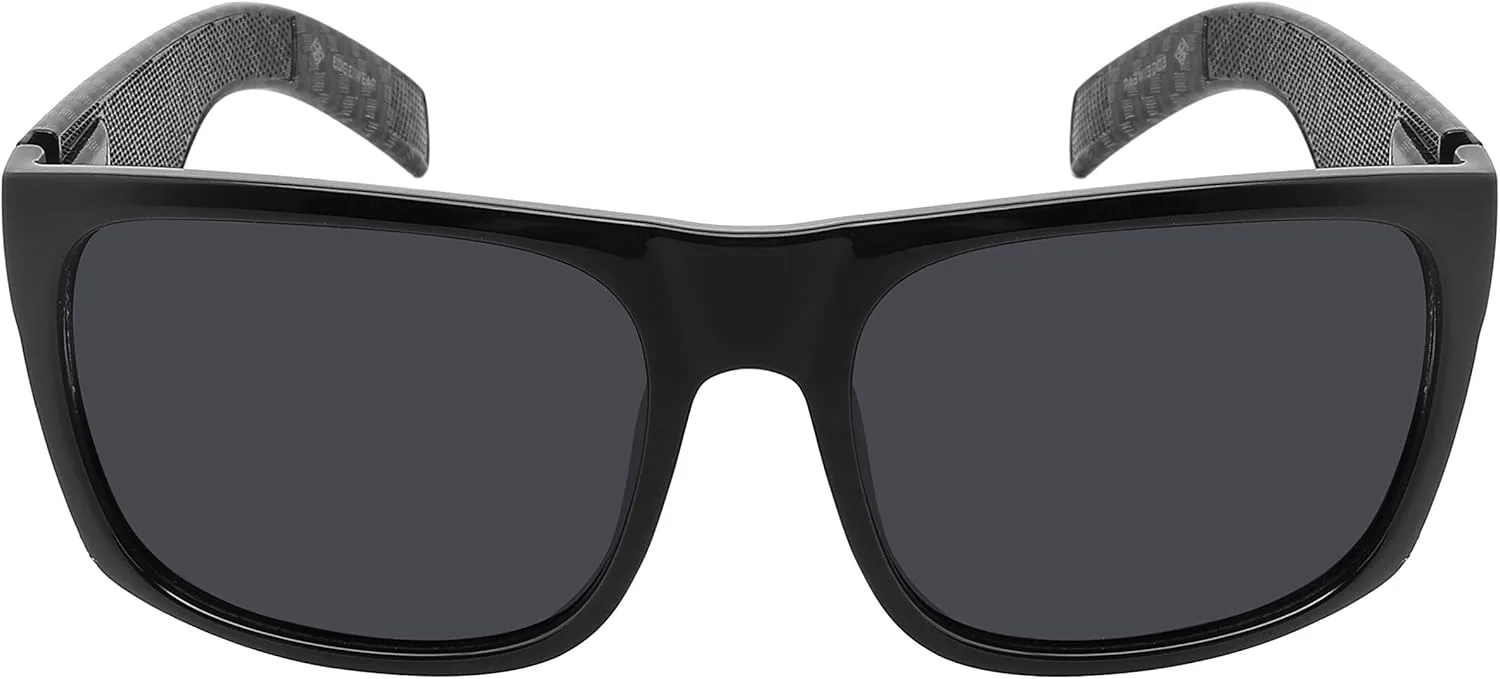 

Очки EDGEIWEAR Super XXLarge Size Retro Rectangular Frame TAC Polarized Lenses with Spring Hinge For Men & Women, Black & Brush Carbon Fiber Frame / Grey Lens 152