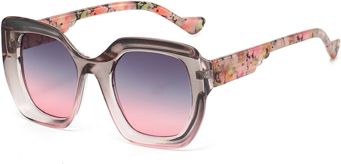 

Ретро-солнцезащитные очки квадратной формы с градиентным рисунком под черепаховую панцирь, роскошный дизайн оправы, модные мужские солнцезащитные очки UV400 6252 Melrose, Ggrey Pink