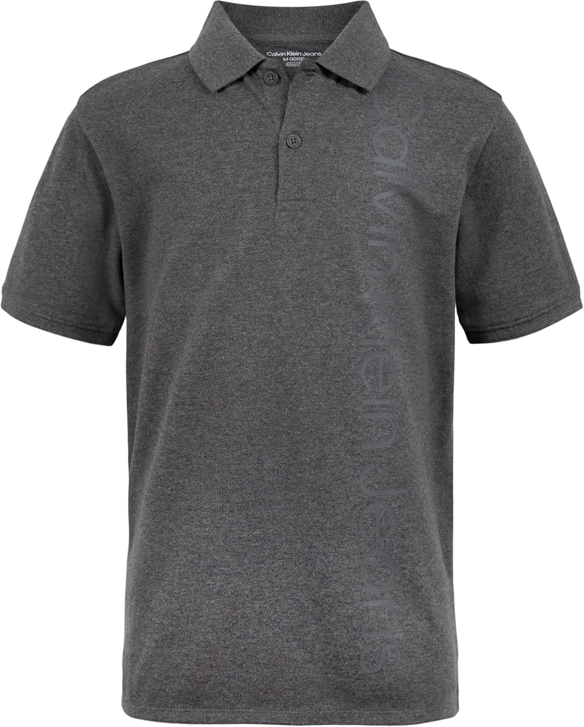 

Поло Calvin Klein для мальчиков с коротким рукавом из микропике с рисунком, застежка на пуговицы, мягкое и удобное, Ghost Dark Grey, Серый, Поло Calvin Klein для мальчиков с коротким рукавом из микропике с рисунком, застежка на пуговицы, мягкое и удобное,