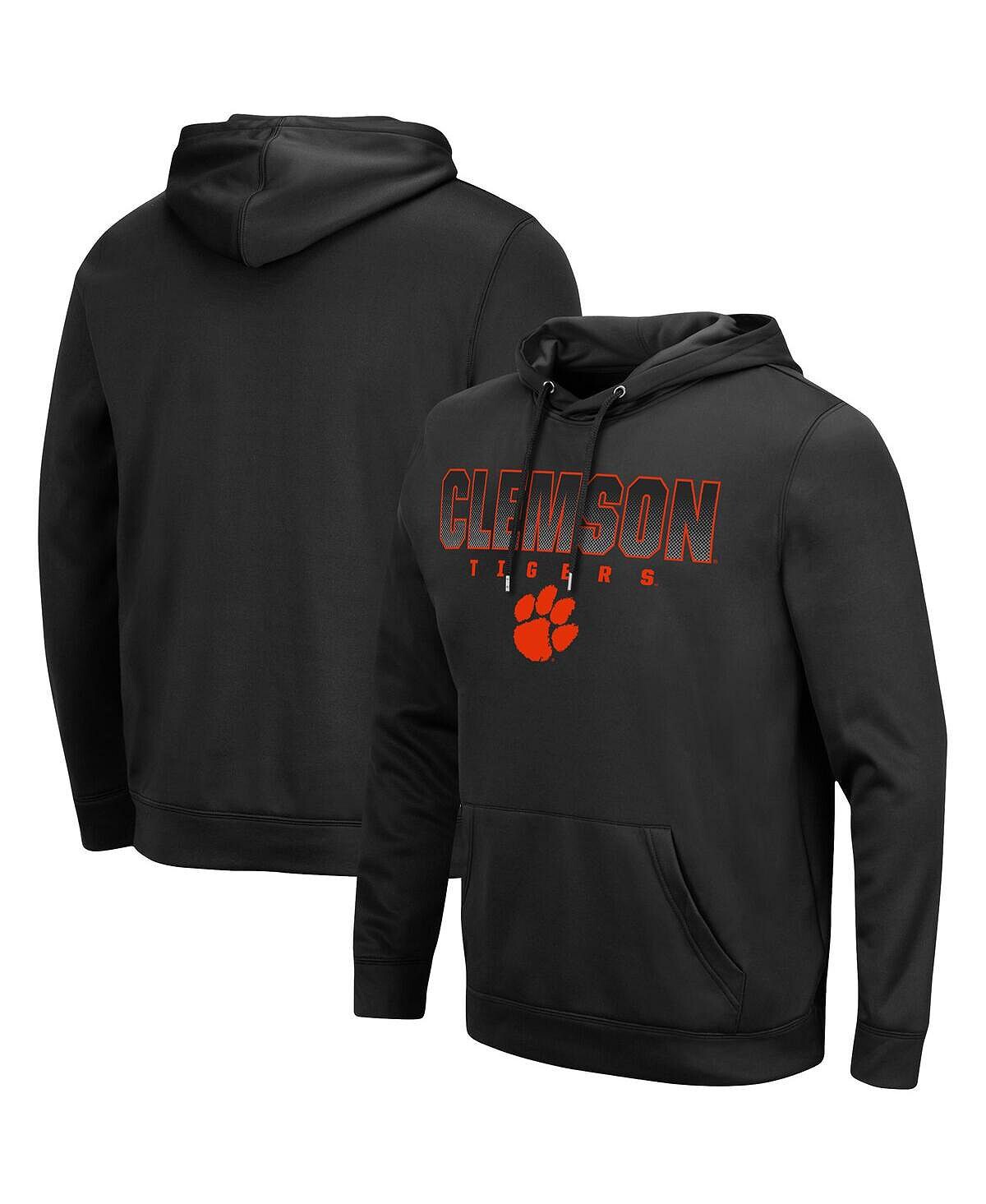 

Мужской черный пуловер с капюшоном Clemson Tigers Blackout 3.0 Colosseum
