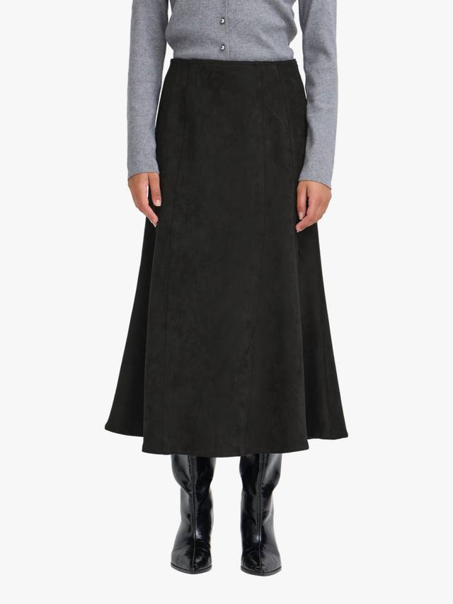 

Afo юбка миди из искусственной замши ICHI, Black