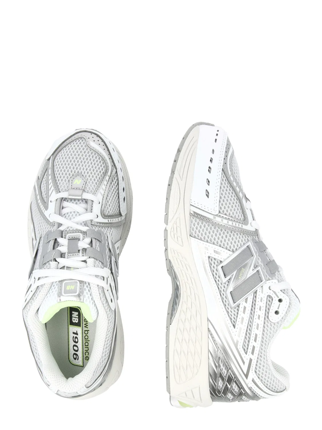 Кроссовки New Balance 1906 серого и серебристо-серого цвета — фото 2