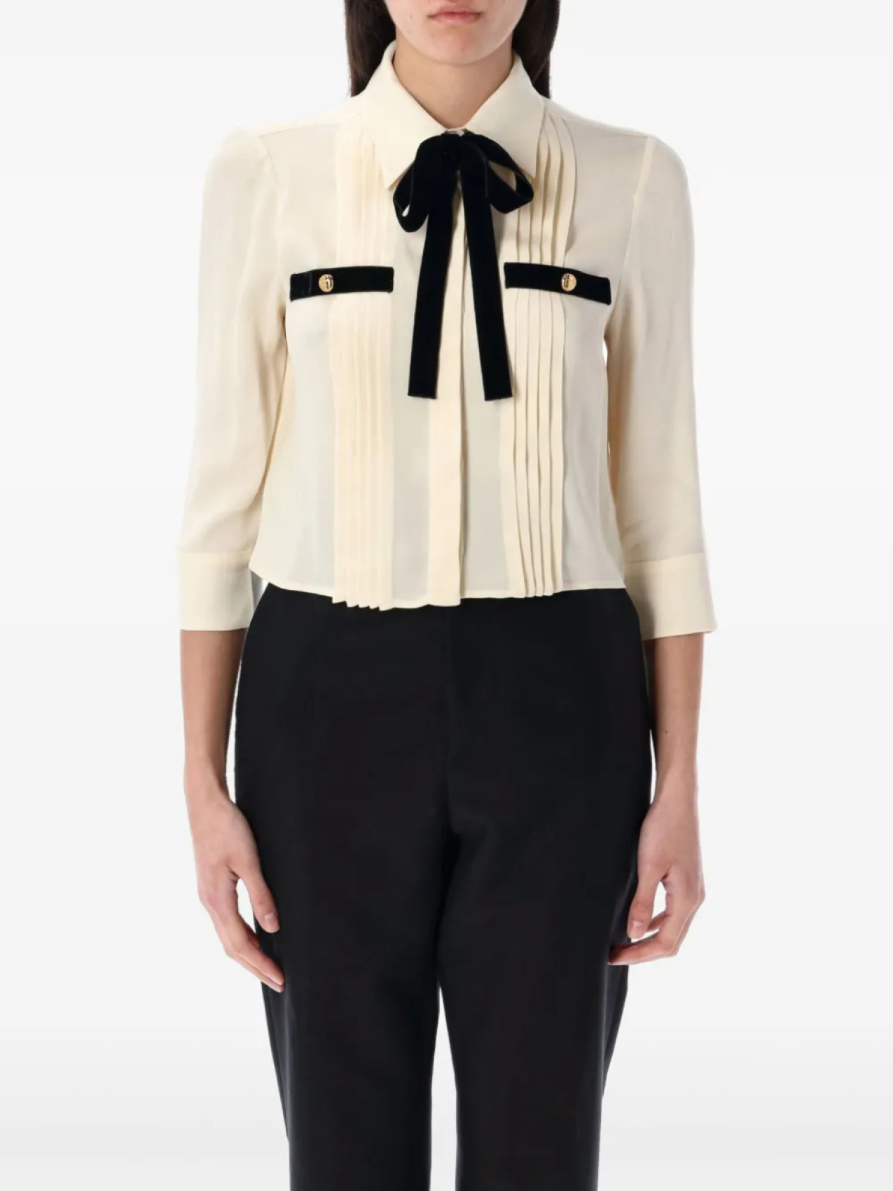 

Prada блузка со складками, нейтральный