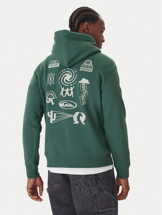 

Свитшот comfort fit Salt Water Graphic EQYFT05126 Quiksilver, зеленый