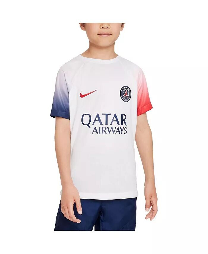 

Big Boys White Paris Saint-Germain 2023/24 Футболка Academy Pro Performance перед матчем Nike, белый