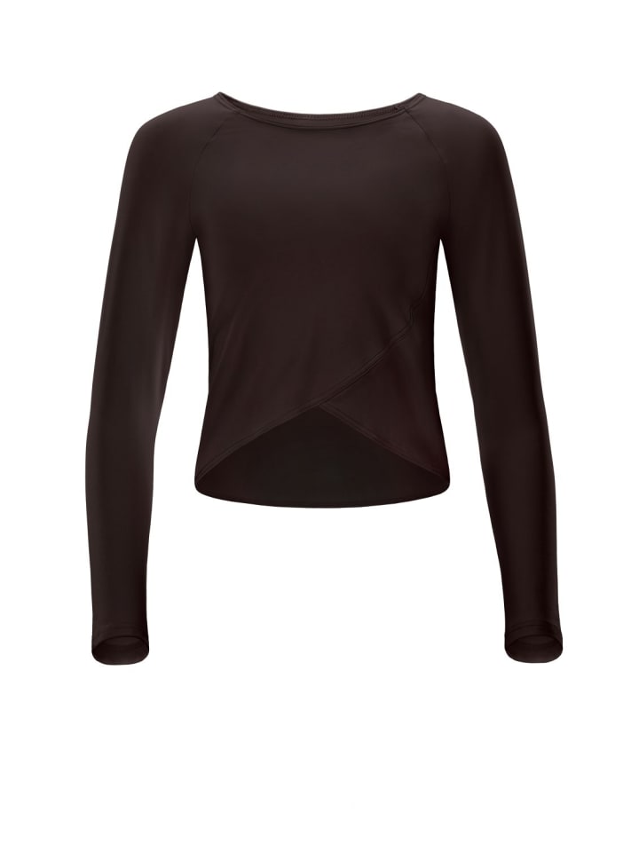 

Winshape Функциональный, легкий и мягкий укороченный топ с длинными рукавами AET131LS, цвет эспрессо