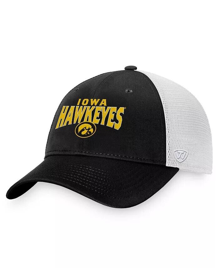 

Мужская черная регулируемая кепка Iowa Hawkeyes Breakout Trucker Majestic, черный