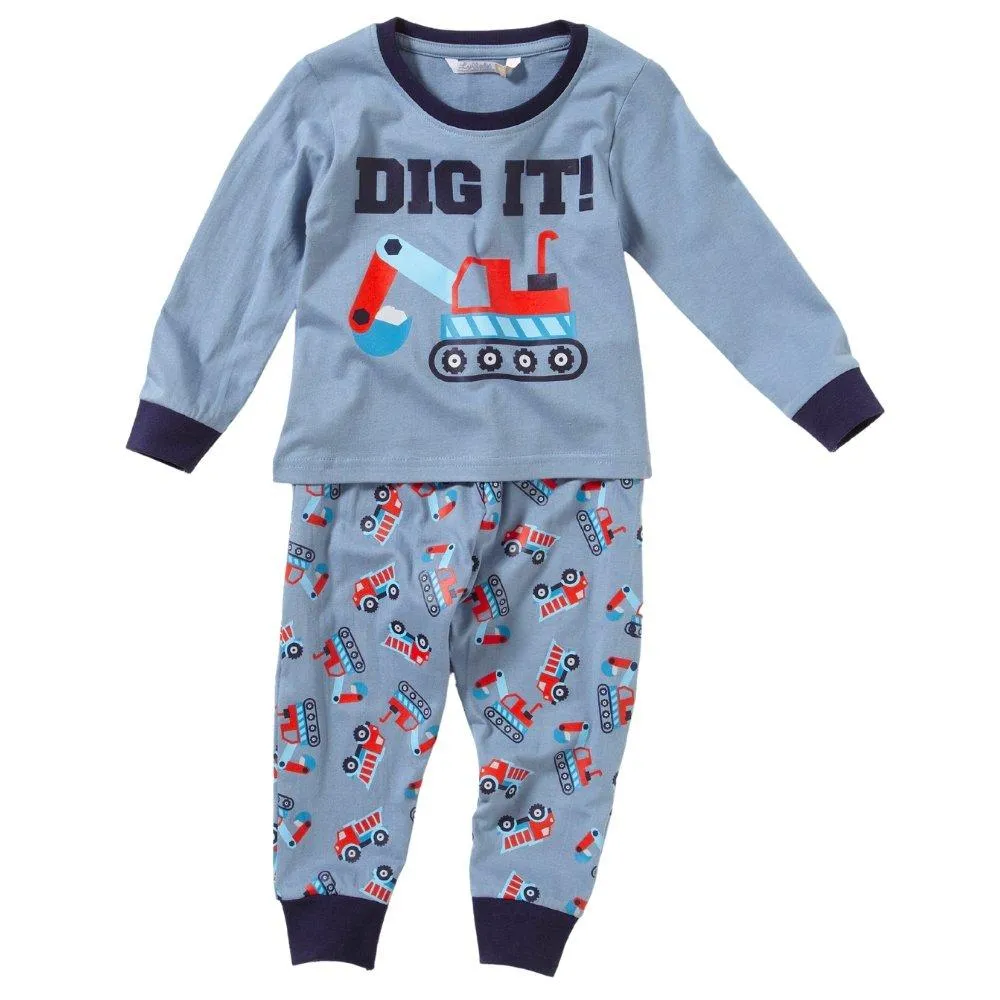 

Пижамный комплект Digger для мальчика Lullaby, синий