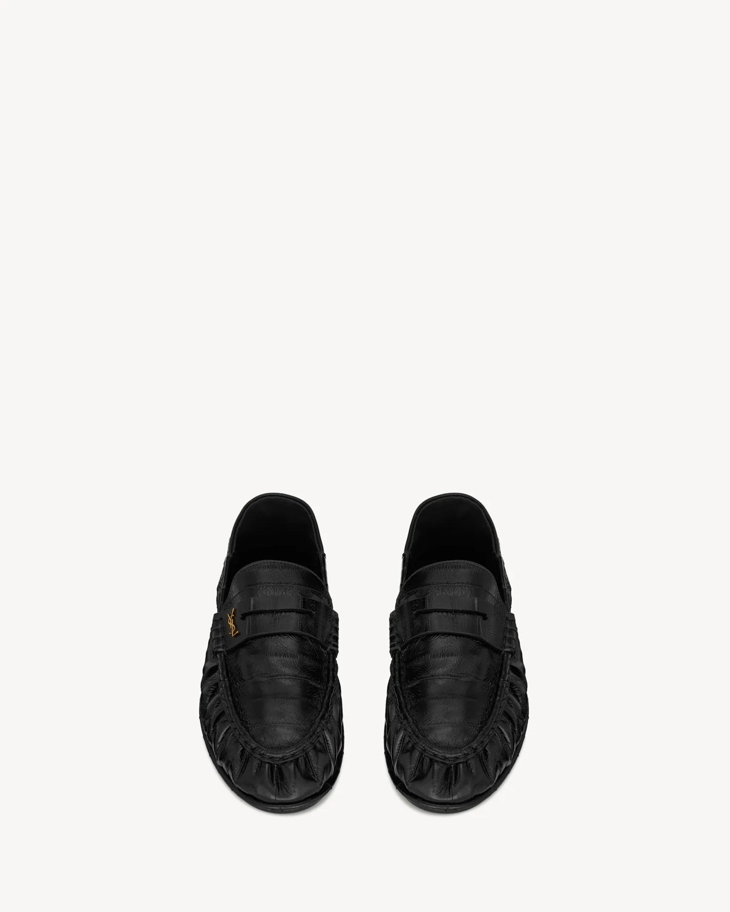 Складные лоферы из угря SAINT LAURENT, черный — фото 3