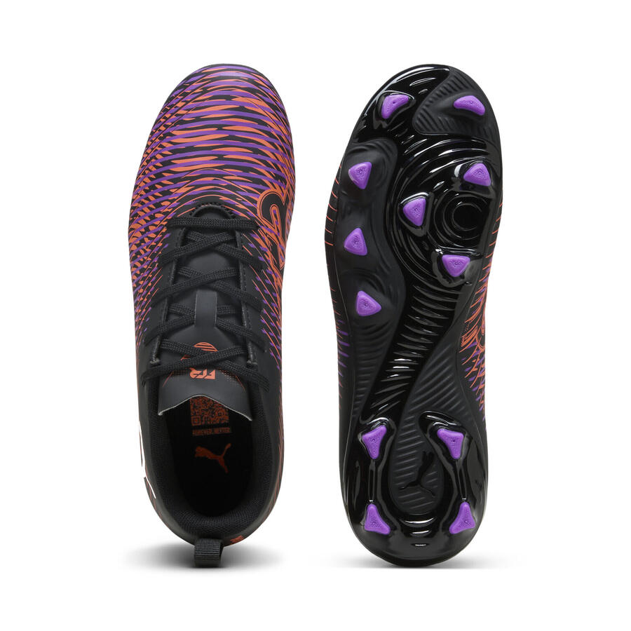 Футбольные бутсы FUTURE 8 PLAY FG/AG для молодежи PUMA, черные, белые, светящиеся, красные — фото 4