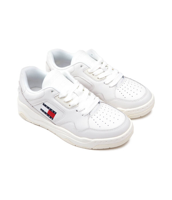 Кожаные кеды новые корзина Tommy Jeans, белый — фото 3