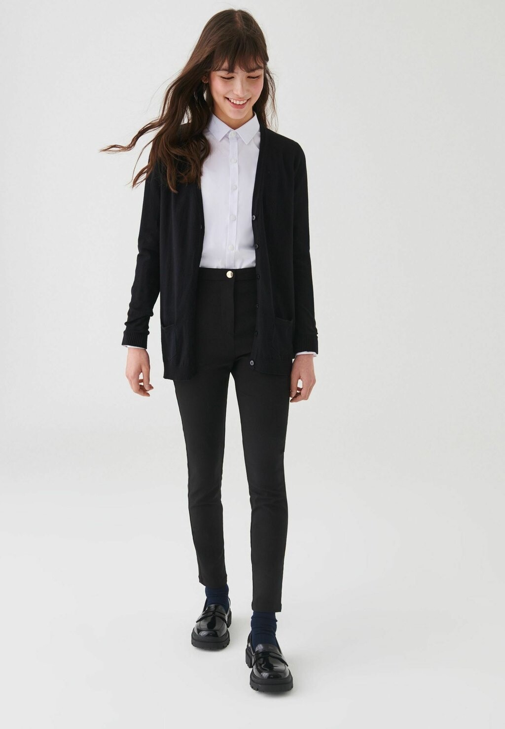 

Брюки Senior Gold Snap High Waisted Skinny Stretch Next, черный