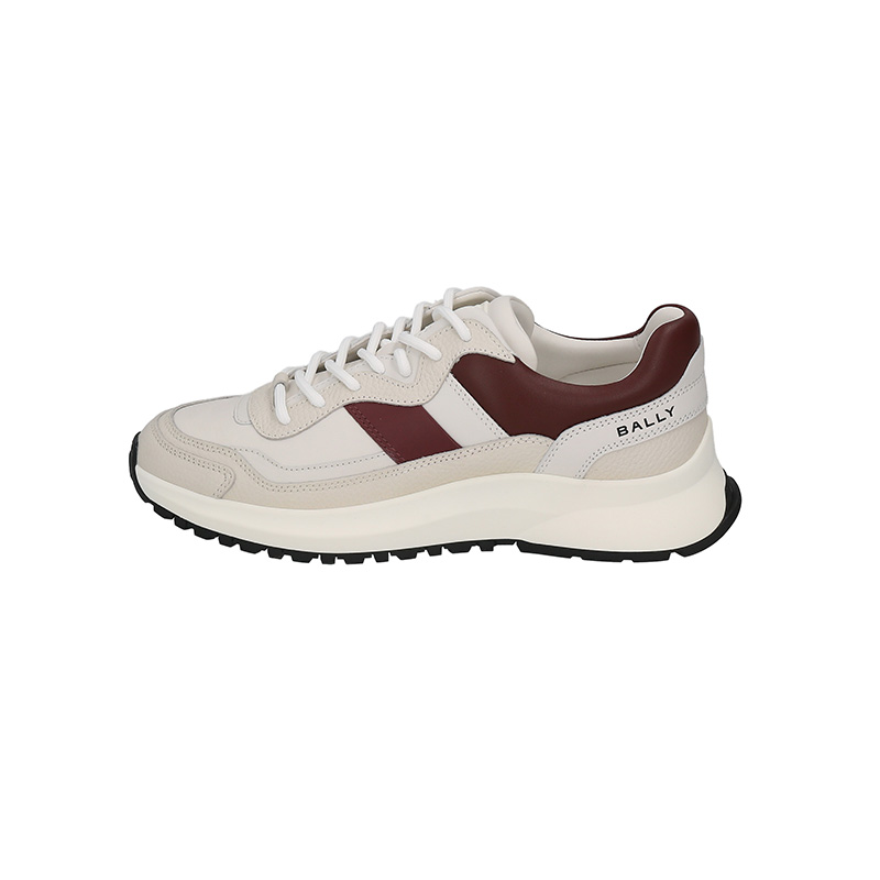 

Мужские низкие повседневные кроссовки из коровьей кожи Bally, raw белый