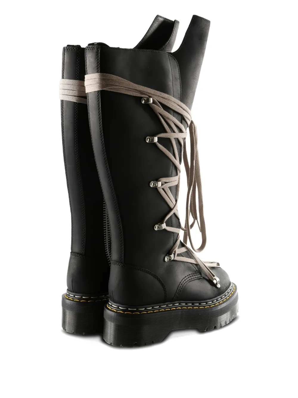 Ботинки 1460 Quad Sole Pentalace до колена Dr. Martens X Rick Owens, черный — фото 3