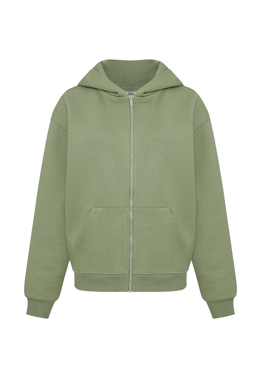 

Толстовка с капюшоном на молнии Style Republic, оливковый