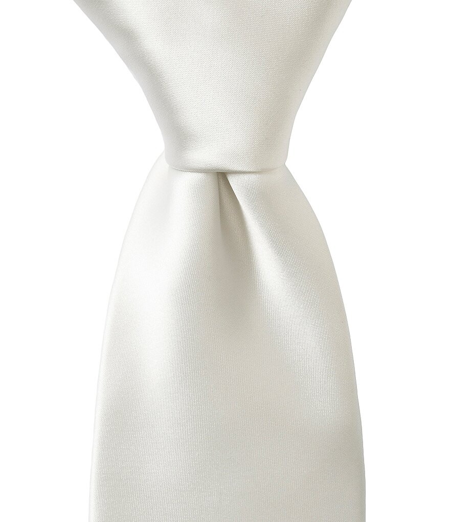 

Мурано Solid Narrow 3 1/8Шелковый галстук Murano, белый