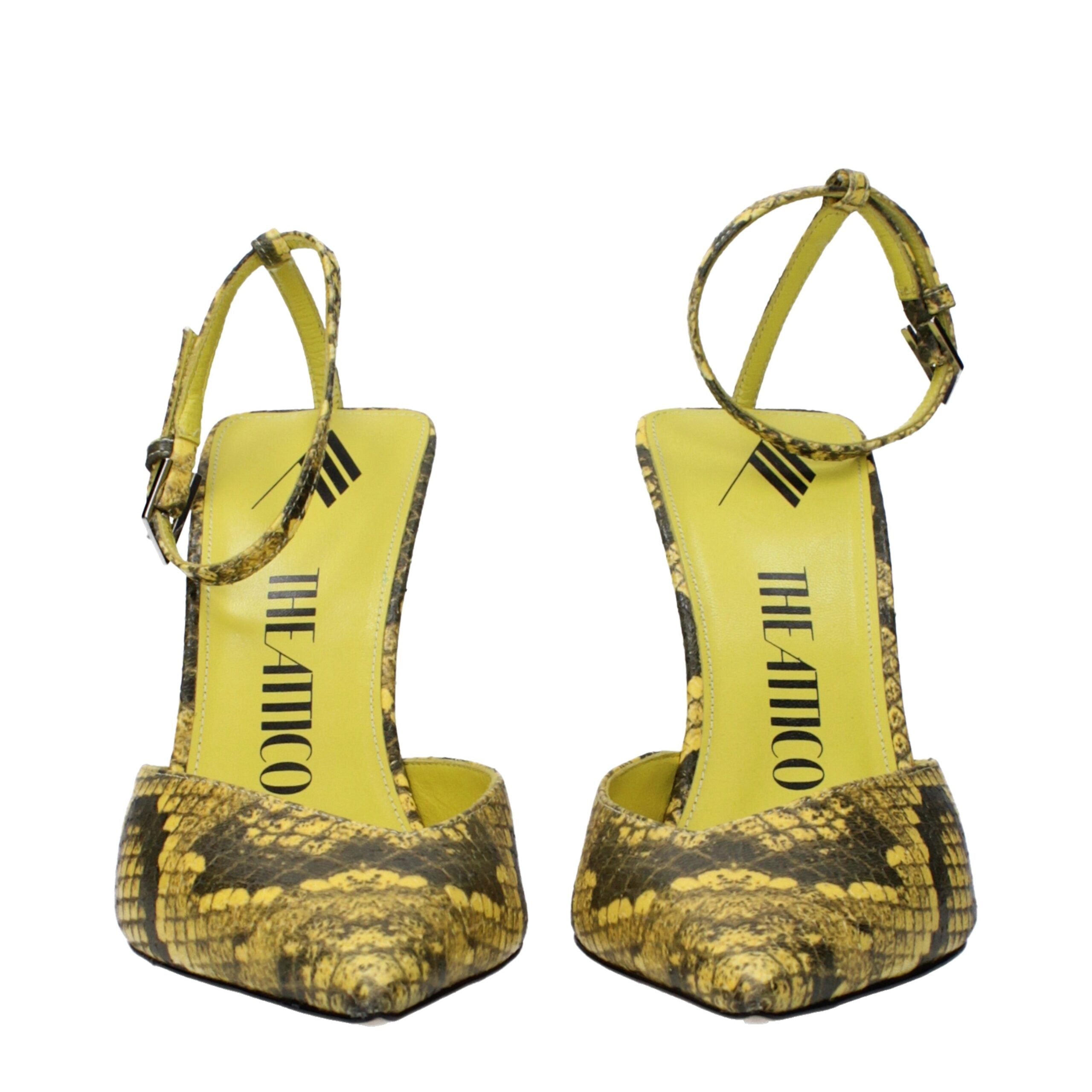The Attico Leather Women's Sandal, желтый — фото 3