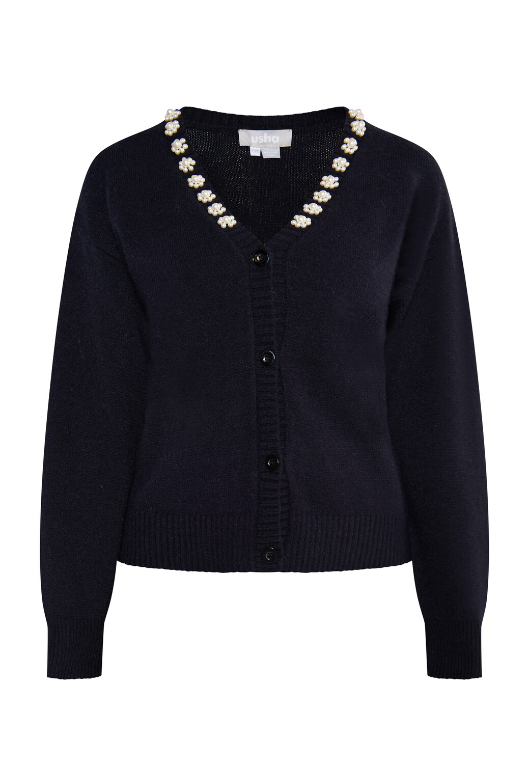 

Толстовка Usha Cardigan Mit Perlen, черный