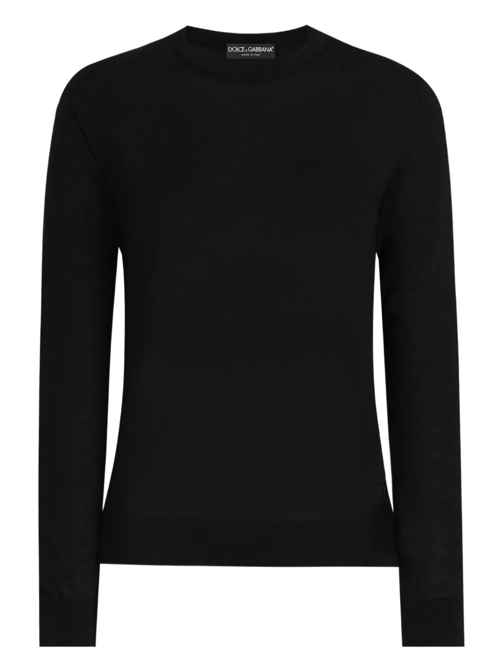 

Свитер с длинными рукавами и круглым вырезом DOLCE & GABBANA, черный
