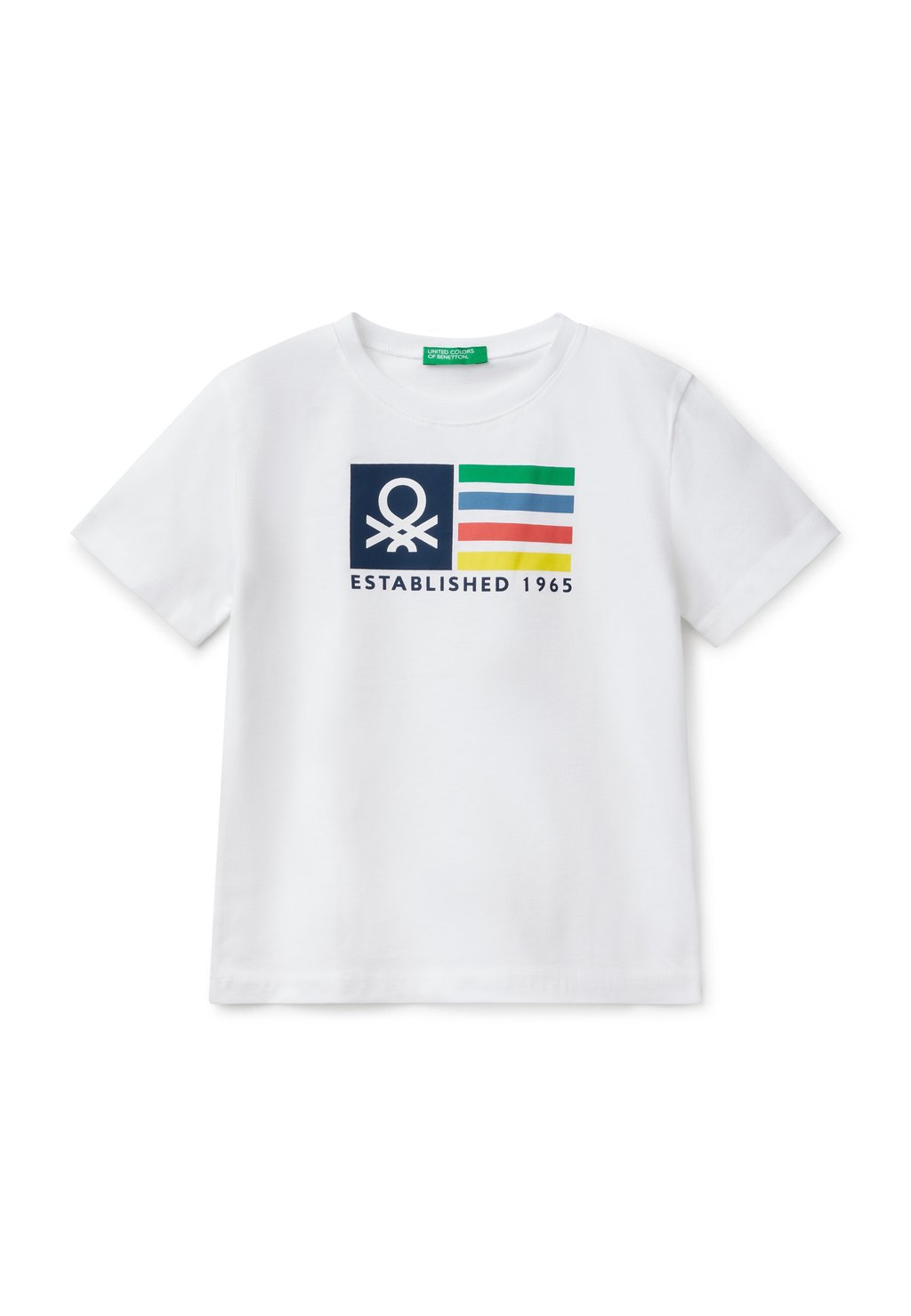 

Футболка с принтом WITH LOGO United Colors of Benetton, белый