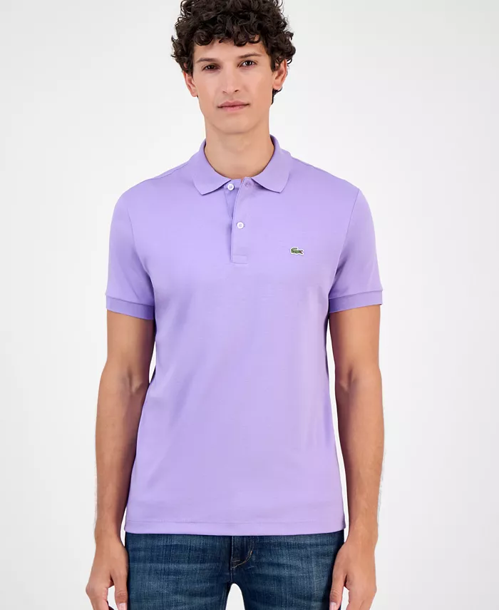

Мужская поло с короткими рукавами Regular Fit из мягкой ткани Lacoste, фиолетовый
