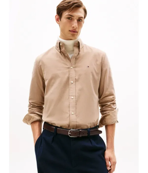 Вельветовая рубашка regular fit Tommy Hilfiger, бежевый