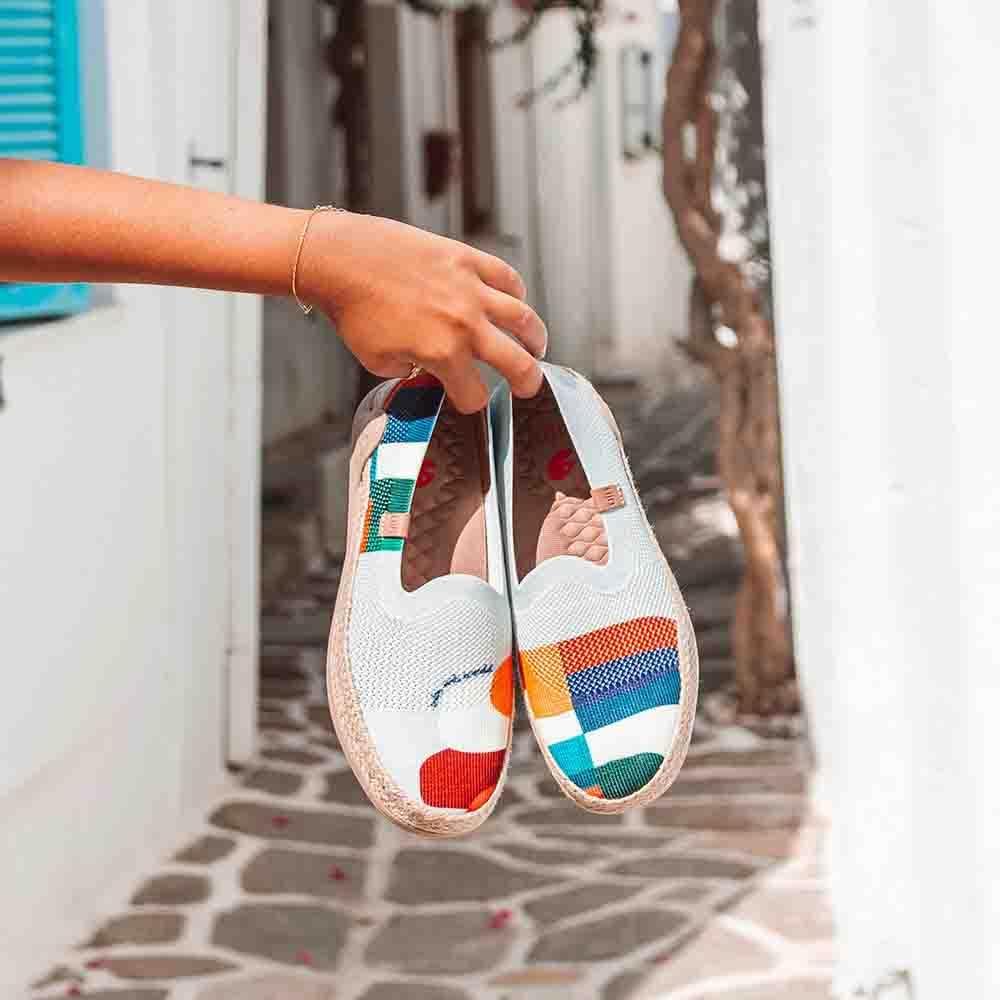 Мужские эспадрильи UIN Slip Ons- легкие прогулочные повседневные лоферы, удобные, с ручной росписью, серия Marbella, Marbellaⅱ-hold That Color — фото 3