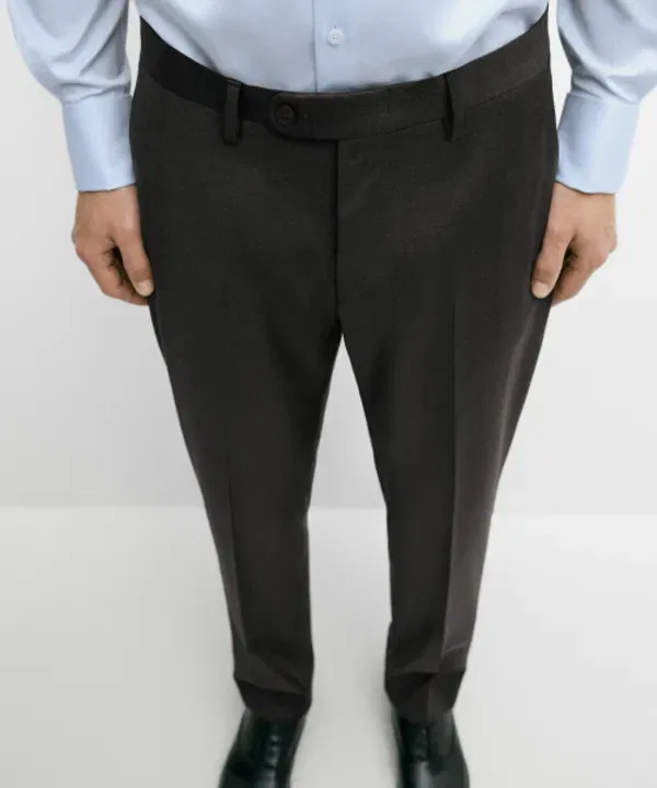 Костюмные брюки из холодной шерсти, Massimo Dutti — фото 4