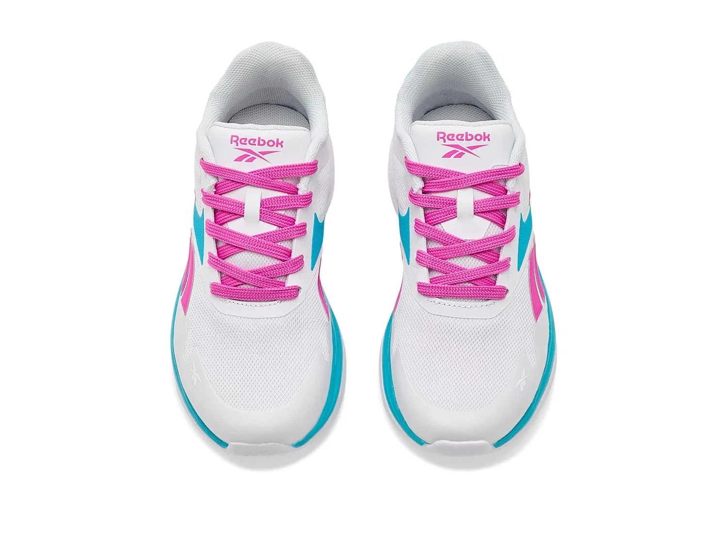 Кроссовки Futura Dash (для маленьких и больших детей) Reebok Kids, White/Virtual Pink/Bluefish — фото 3