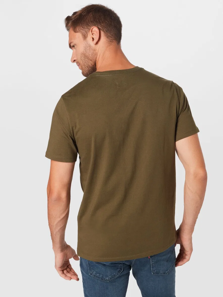 Рубашка LEVI'S 'SS Original HM Tee' оливкового цвета — фото 4