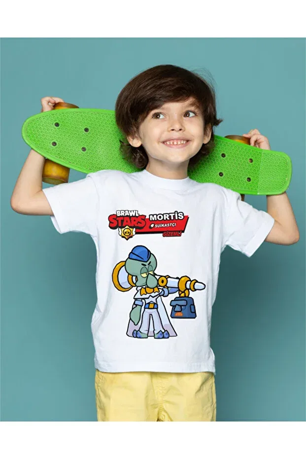 Детская футболка для девочек с принтом Brawl Stars Mortis Unisex Kids T-Shirt with Different Costume Options Home, Mortis5