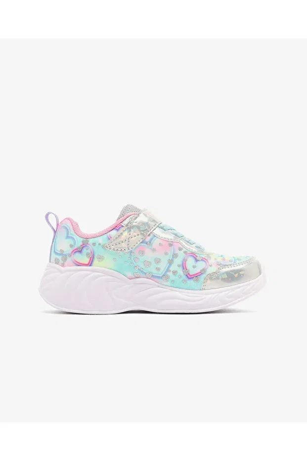 Детские кроссовки для девочек с принтом Unicorn Dreams Heart Sparkles Skechers, Blue — фото 2
