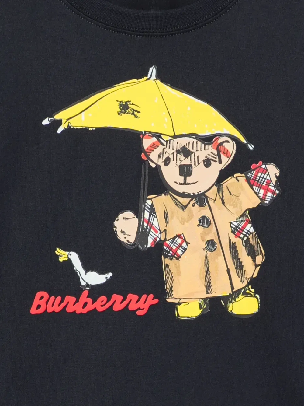 Футболка с длинными рукавами и принтом Thomas Bear Burberry Kids, черный — фото 3