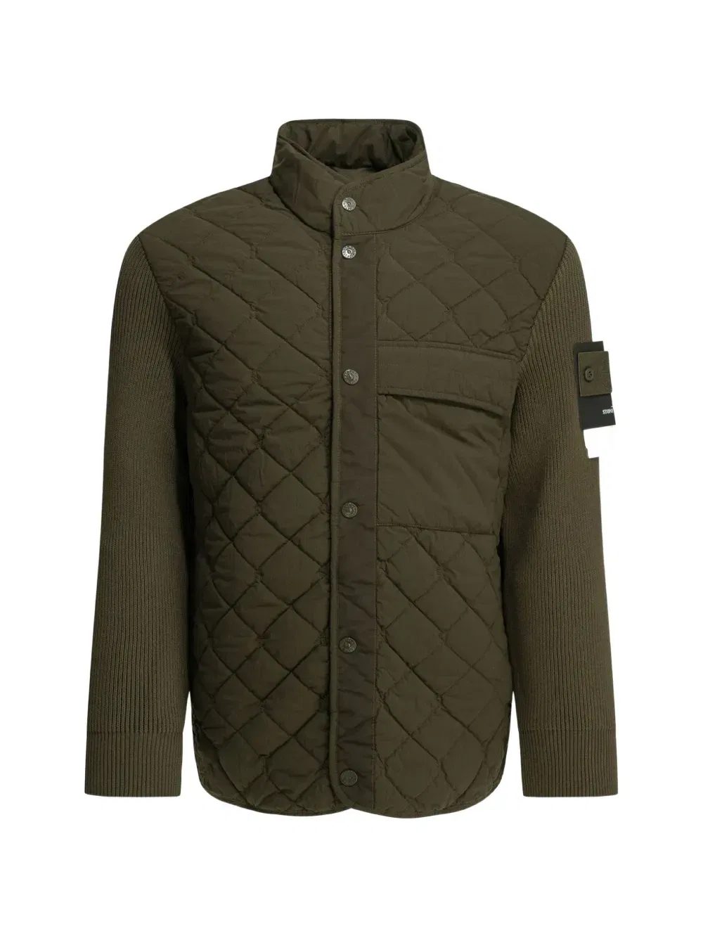 Куртка со стегаными панелями Stone Island, зеленый